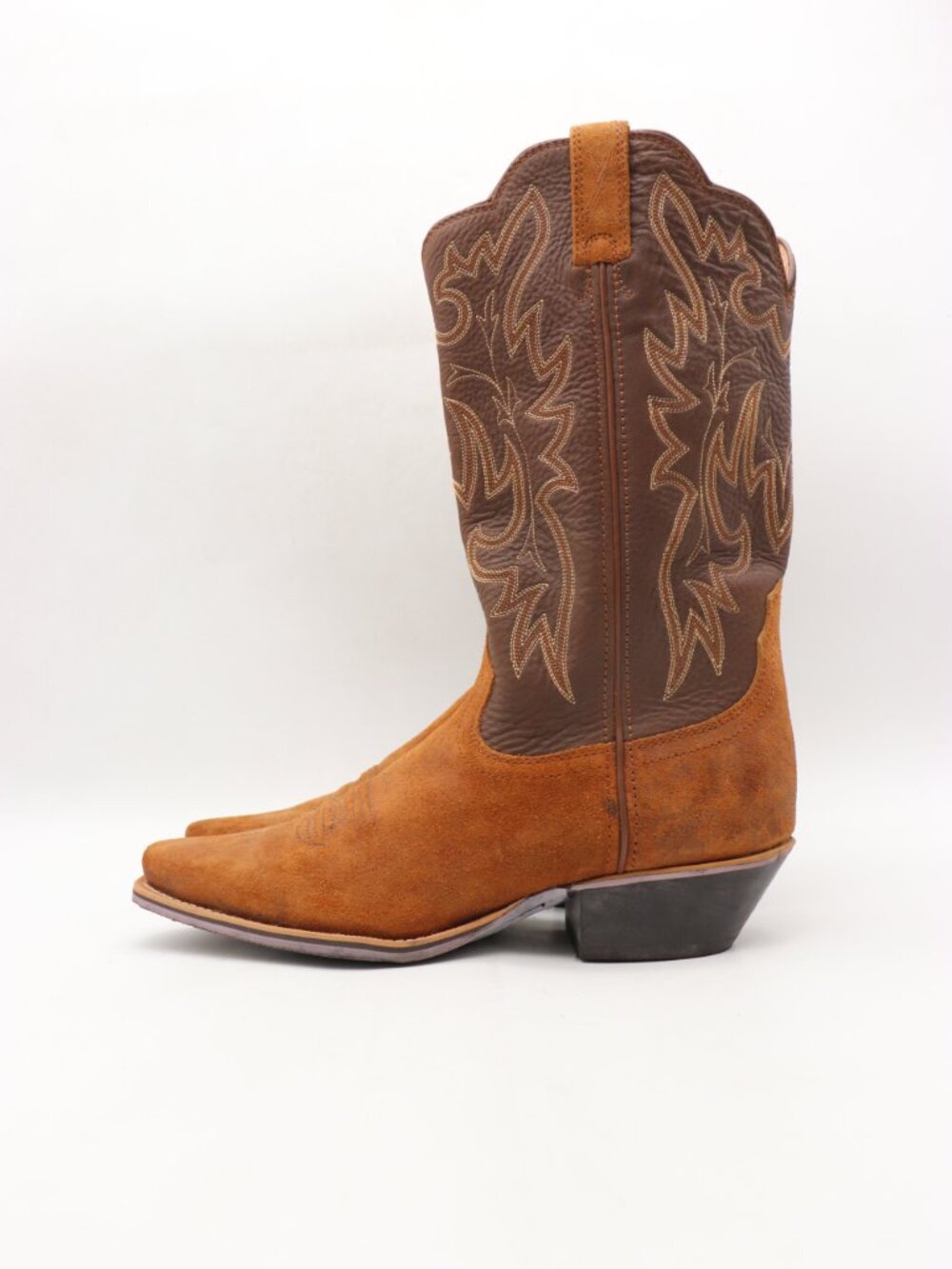 Twisted X Brown Suede Leather Western Boots Women's Size 8.5 B Cowgirl Pull On - Picture 4 of 9